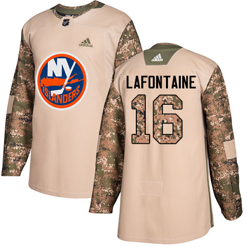 Adidas Islanders #16 Pat LaFontaine Camo Authentic Veterans Day Stitched NHL Jersey